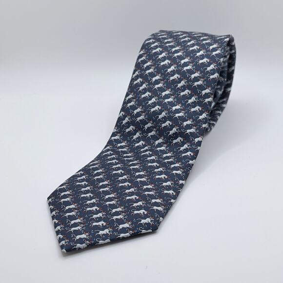 Hermes Other - Hermès Paris Bears & Bulls Silk Tie Philippe Mouquet 6345 HA
